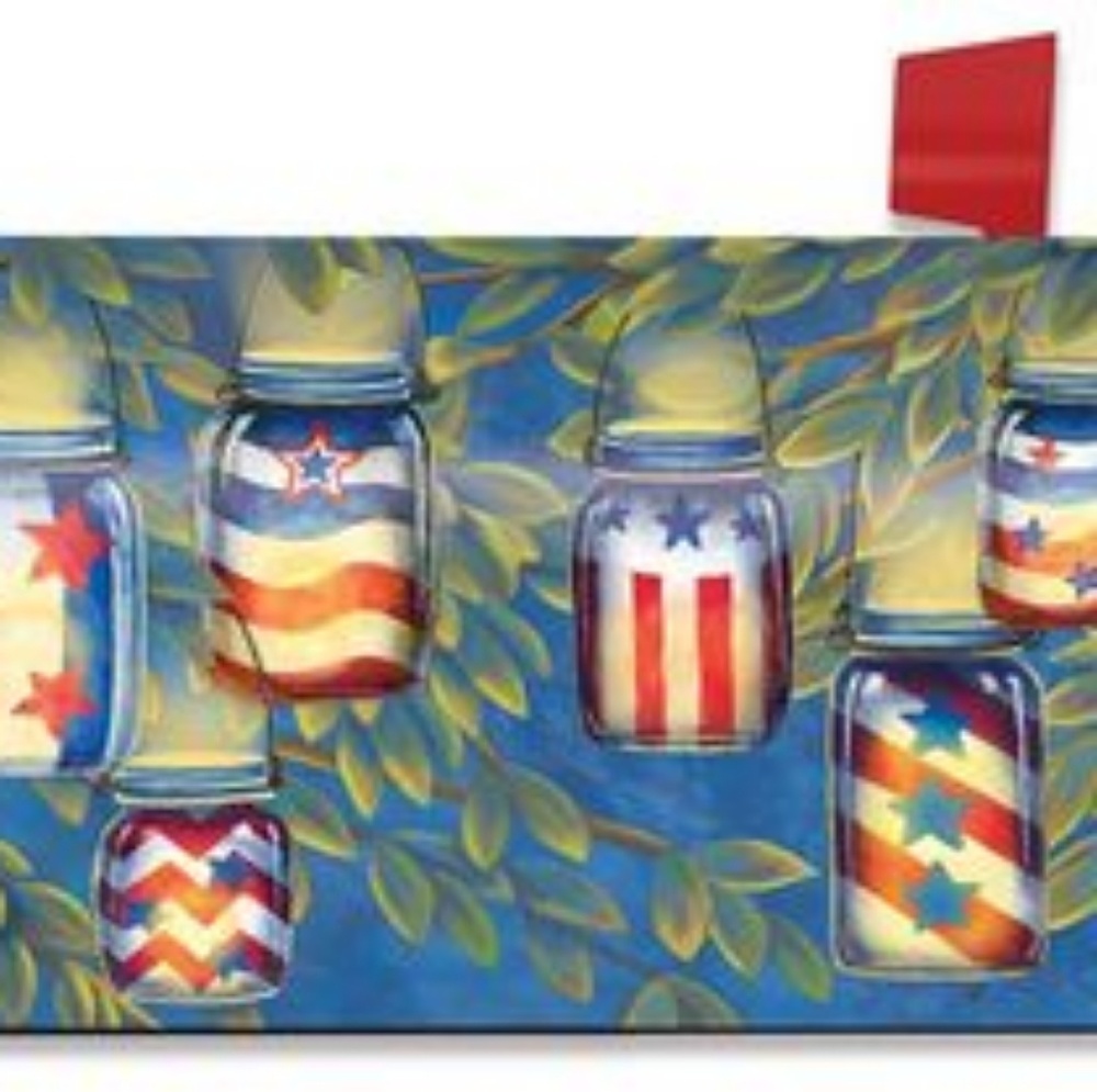Magnetic Mailbox Patriotic Luminaries Cover New